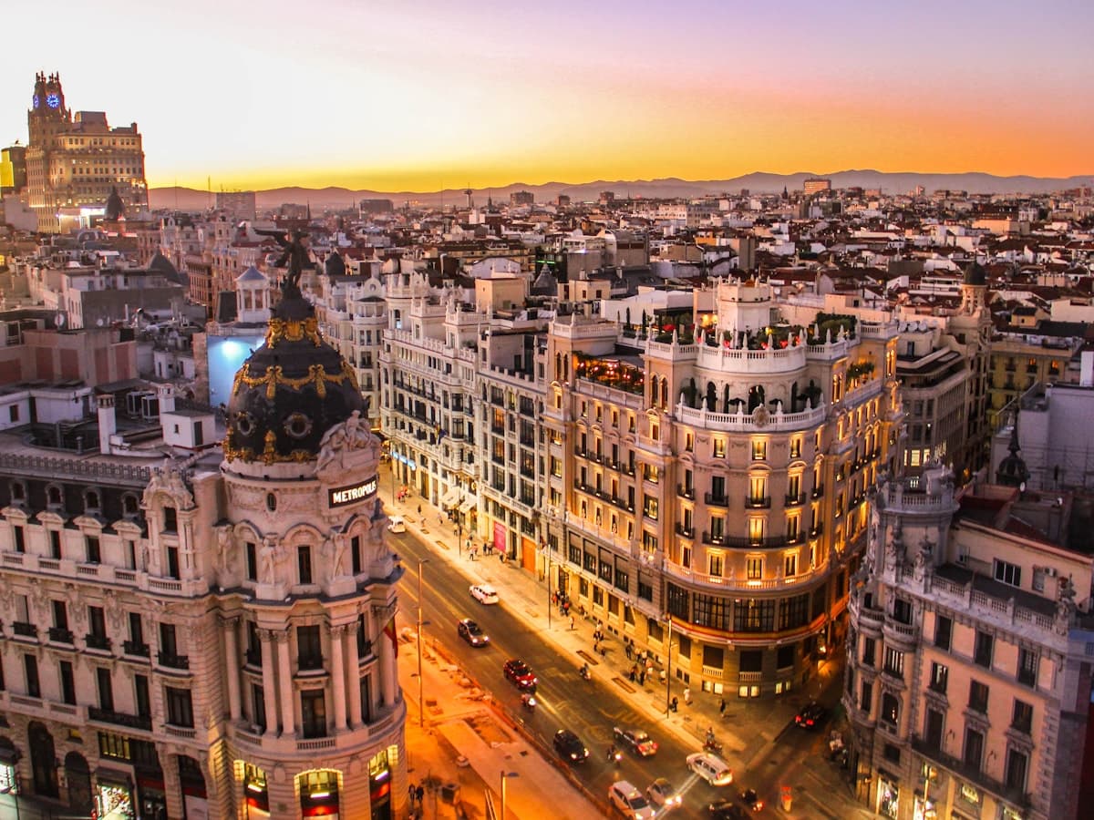 Barcelona city view with warm Mediterranean light